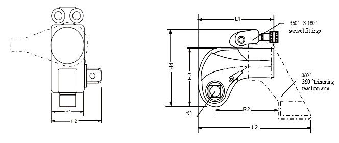 Diagrama Llave de Torque Hidraulico