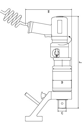 Diagrama Llave de Torque Neumática Vertical