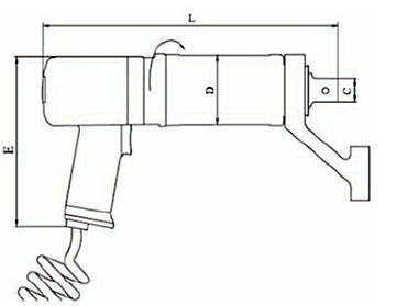 Diagrama Llave de Torque Neumático Simple Velocidad